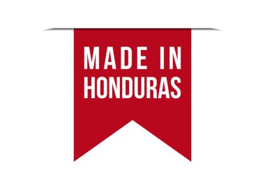 Beyaz arkaplanda izole edilmiş Honduras kırmızı vektör illüstrasyonunda yapıldı