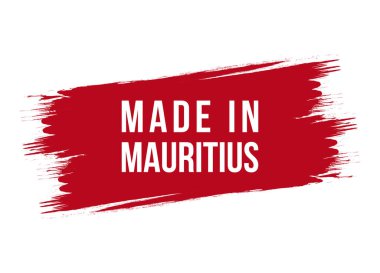 Mauritius kırmızı başlık illüstrasyonunda yapılan fırça biçimi beyaz arkaplanda izole edildi