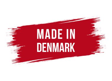 Danimarka sancak vektör tasarımı illüstrasyonunda fırça biçimi