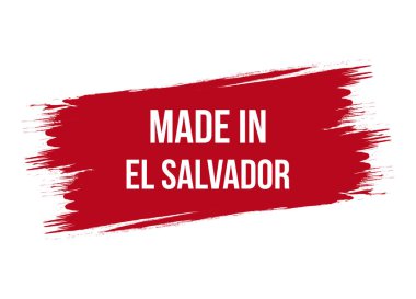 El Salvador sancak vektör tasarım illüstrasyonunda fırça stili
