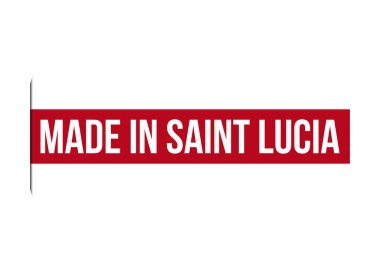 Saint Lucia kırmızı bayrak tasarım vektör çizimi