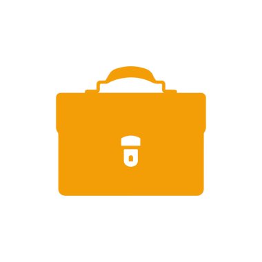 Evrak çantası simgesi. Beyaz arkaplanda evrak çantası vektör simgeleri. Düz simge