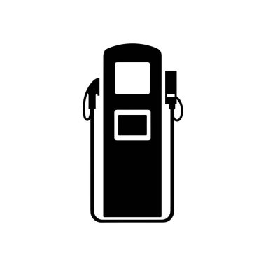 İstasyon simgesi yükleniyor. Beyaz arka planda siyah simge. Vektör illüstrasyonu