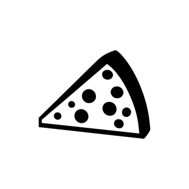 Beyaz arka planda peynir ikonu, siluet tarzı konsept. vektör illüstrasyonu