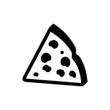 Beyaz arka planda peynir ikonu, siluet tarzı konsept. vektör illüstrasyonu