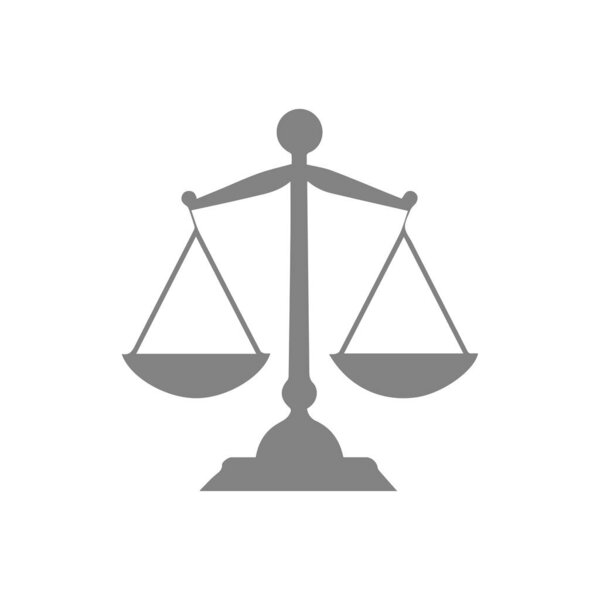 Balance icon. Law and justice theme. Black design. Vector illustration