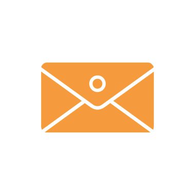 Beyaz arkaplanda düz e- posta simgesi. Düz moda vektör illüstrasyonuName