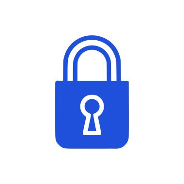 Beyaz arkaplana kilitle. Düz moda vektör illüstrasyonuName