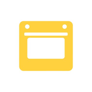 Beyaz arkaplanda fırın simgesi. Düz moda vektör illüstrasyonuName