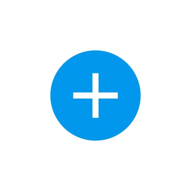 Artı beyaz arkaplanda bir simge. Düz biçimli vektör illüstrasyonu