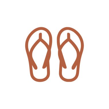 Beyaz arka planda terlik simgesi. Düz moda vektör illüstrasyonuName