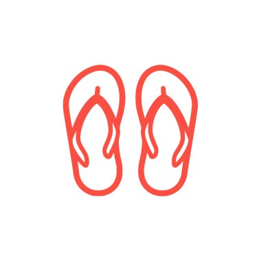 Beyaz arka planda terlik simgesi. Düz moda vektör illüstrasyonuName