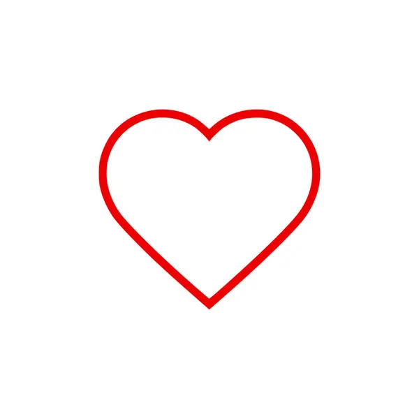 Beyaz arka planda kalp ikonu. Düz moda vektör illüstrasyonuName