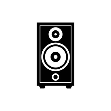 Sözcü simgesi. Beyaz arkaplanda Siyah Sözcü simgesi. Vektör illüstrasyonu