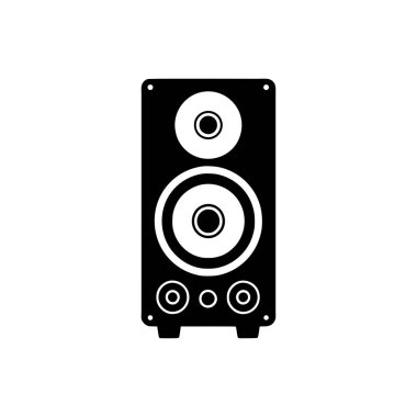 Sözcü simgesi. Beyaz arkaplanda Siyah Sözcü simgesi. Vektör illüstrasyonu