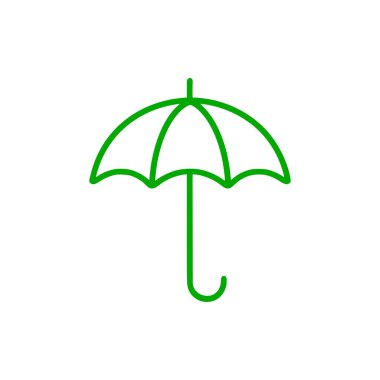 Beyaz arkaplanda şemsiye simgesi. Düz moda vektör illüstrasyonuName