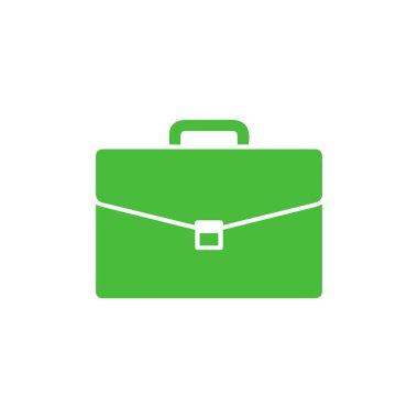 Bu sanat eseri, içinde minimalist bir tasarım bulunan katı yeşil bir evrak çantası sunuyor. Bu da temiz ve zıt beyaz bir arkaplanda profesyonellik ve kurumsal hazırlık olduğunu gösteriyor..