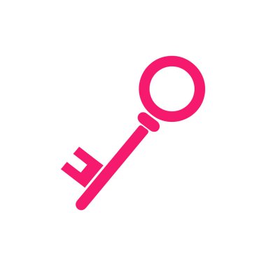 Beyaz arkaplanda tek pembe anahtar simgesi. Güvenlik, erişim, çözüm ve gizemi temsil ediyor. Sunumlar, web siteleri, yazdırma ortamı ve grafik tasarım projeleri için kullanışlı.
