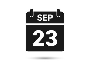 September 23 Calendar Date Flat Icon