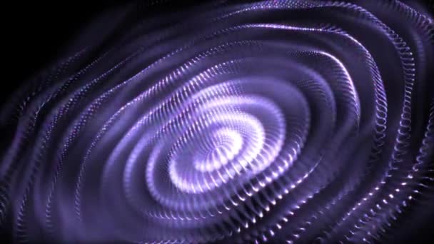 Fondo Animado Púrpura Abstracto Con Círculos Partículas Energía Que Mueven — Vídeos de Stock