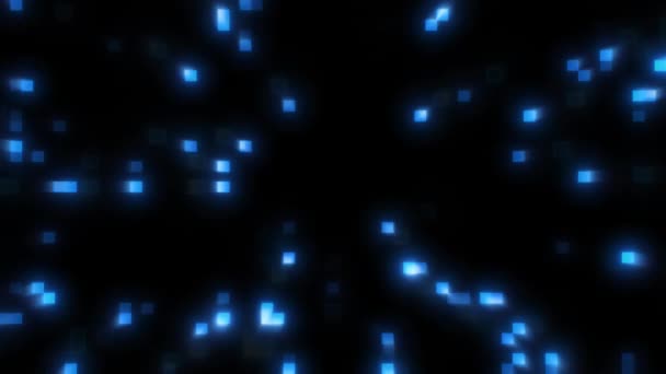 Pixlarna Utspridda Upplöses Pixel Lutning Hastighet Sömlös Loop Blå Abstrakta — Stockvideo