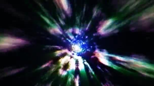 Colori Vibranti Girano Vortice Movimento Vorticoso Spirale Animazione Psichedelica Tunnel — Video Stock