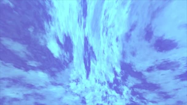 Eine Holographische Blaue Tealfarbe Streift Farbverlauf Verschwommener Abstrakter Pastellhintergrund — Stockvideo