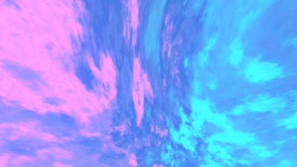 Ένα Ολογραφικό Ουράνιο Τόξο Ιριδίζον Απαλό Μπλε Πορφυρό Ροζ Teal — Αρχείο Βίντεο