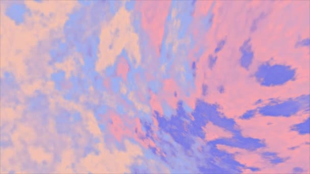 무지개 Iridescent 연약한 자주색 분홍색 줄무늬 기온변화도 흐릿한 추상적인 파스텔 — 비디오