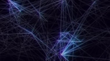 Çizgileri olan dijital mavi arkaplan. Büyük veri görselleştirmesi. Ağ bağlantısı yapısı. 3B görüntüleme