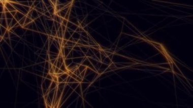 Soyut Boşlukta Dijital Çizgiler Bağlantıları Hareketi. Fütürist Teknoloji Arkaplan Konsepti 3d Animasyon 4k UHD 3840x2160