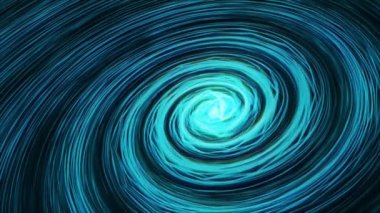 Zamanda ve uzayda bir solucan deliği, bilim kurguda bükülüyor. Renkli yıldızlar arasında hiper uzayda soyut bir sıçrama. Mavi-yeşil veri tünelinden uçuyor. Kusursuz döngü, 3 boyutlu animasyon