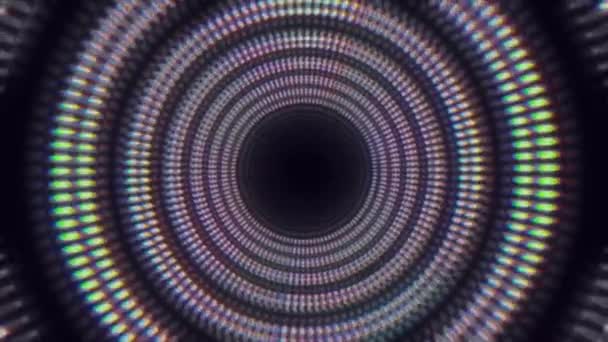 Fond Abstrait Tunnel Lumières Cercle Coloré Pour Concept Futuriste Présentation — Video