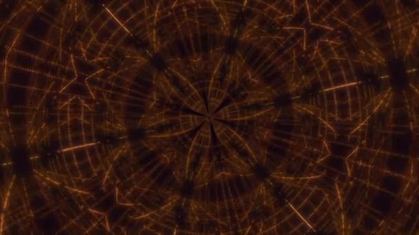 Padrões Sequência Loop Sem Costura Caleidoscópio Abstrato Laranja Movimento Gráfico — Vídeo de Stock