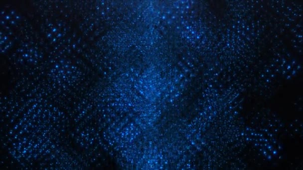 直线和正方形 节律运动 迷幻催眠转化 色彩斑斓的蓝色图形无缝线循环动画镜头 光学错觉 — 图库视频影像