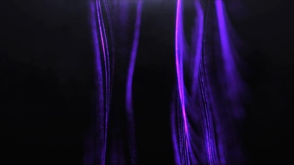 Świecąca Fioletowa Zorza Polarna Lub Fale Energii Fioletowy Kolor Cyfrowa — Wideo stockowe