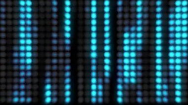 Karanlık arka planda gelecekteki noktalar. Renkli müzik dalgası. Büyük veri dijital kodu. Teknoloji mi yoksa Bilim Sancağı mı? 3B görüntüleme