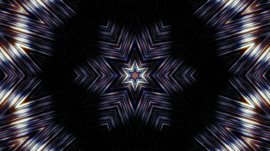 Soyut grafikler arka planına sahip kaleydoskop kar tanesi deseni