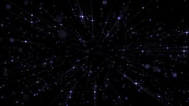 Soyut mavi gümüş yıldız parçacıkları arkaplan animasyonu çevresel arkaplan ortamında parlayan ışınlar oluşturur