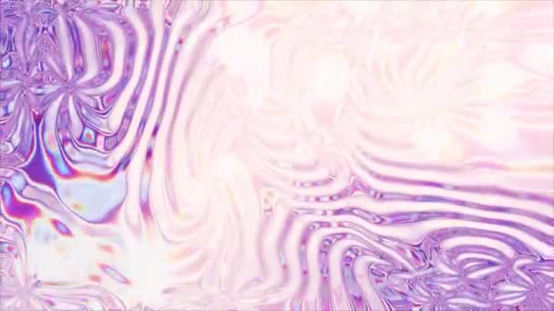 Gradiënt Paars Wit Glas Golven Patroon Beweging Abstracte Trendy Kleurrijke — Stockvideo