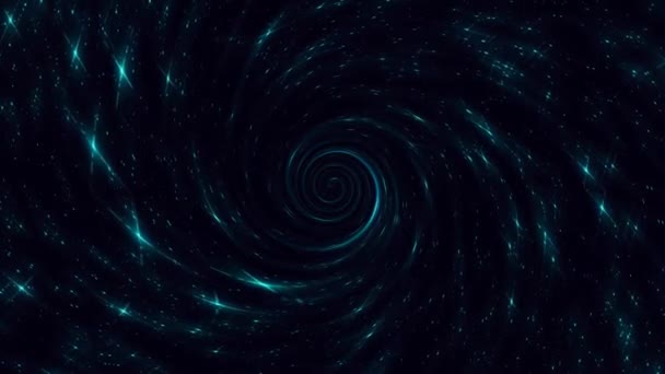 Sonho Espiral Galáxia Estrelada Movimento Espetacular Estrelas Partículas Túnel Convergência — Vídeo de Stock