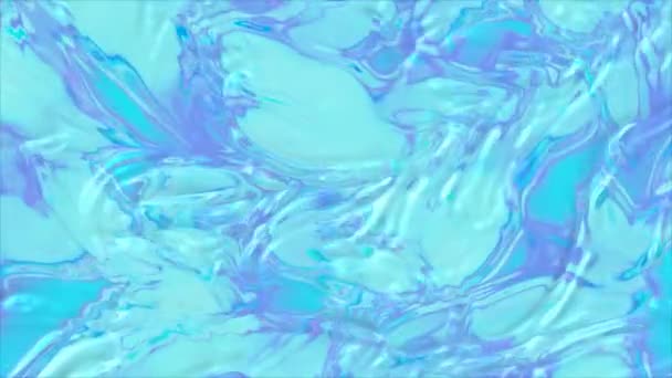 青い色の抽象的なカラフルな波の背景 現代カラフルな壁紙 3Dレンダリング 流れるグラデーション波 モーションデザインの背景 — ストック動画