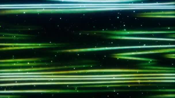 Abstraktes Wellenförmiges Grünes Farbverlauf Hintergrund Space Retro Tapete Mit Korneffekt — Stockvideo