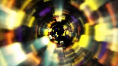 Soyut parlak neon lazer tüneli enerji ışınları ve soyut arkaplan ile ileri teknoloji. Video 4k, hareket tasarımı