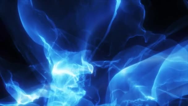 Gloeiende Lichtblauwe Golven Patroon Beweging Abstracte Trendy Kleurrijke Abstractie Stroom — Stockvideo