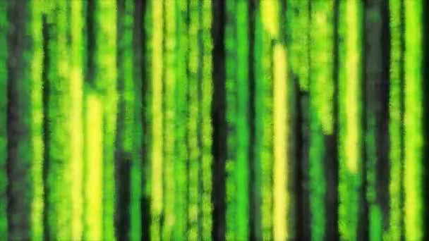 暗い背景に線の未来的なパターン グリーンな輝く音楽のスピードウェーブ ビッグデータデジタルコード テクノロジーやサイエンスバナー 3Dレンダリング — ストック動画
