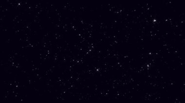 Parıldayan yıldızlı kozmik yıldızlı gökyüzü. Yıldızlı gece, parlayan yıldızlar, gökyüzünde parlayan yıldızlar, karanlık arkaplan animasyonu 4k görüntü.