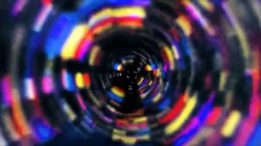 Soyut renkli parlak neon lazer tüneli enerji ışınları ve soyut arkaplan ile ileri teknoloji. Video 4k, hareket tasarımı