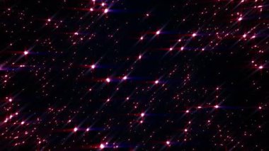 Galaksilerde parlayan kırmızı ve mavi arka plan animasyonlarını kapatın. Sakinleştirici video, rahatlatıcı videolar.
