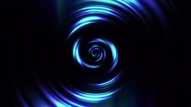 Parlak dairesel dalgalar hareket grafikleri arka planı. Parlak mavi güzel sihirli enerji parlayan neon, yuvarlak hareket animasyon arka plan.
